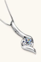 1 Carat Moissanite 925 Sterling Silver Necklace - Kaaya Closet