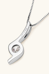 1 Carat Moissanite 925 Sterling Silver Necklace - Kaaya Closet