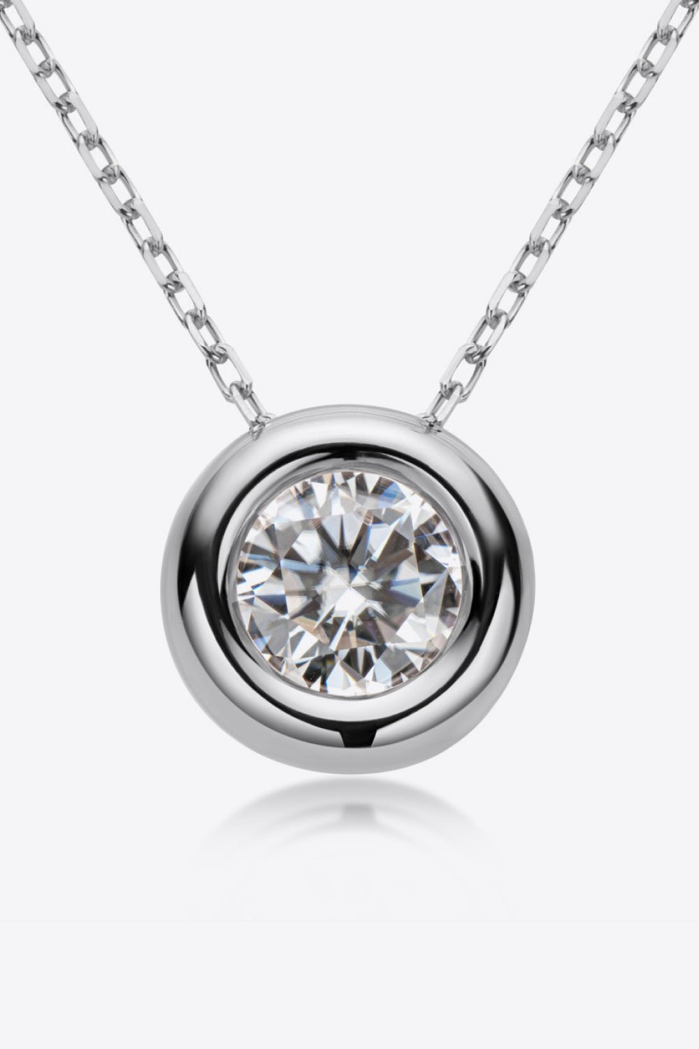 1 Carat Moissanite Pendant 925 Sterling Silver Necklace - Kaaya Closet