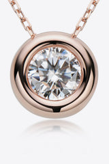 1 Carat Moissanite Pendant 925 Sterling Silver Necklace - Kaaya Closet