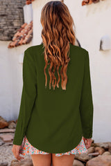 Tie Neck Long Sleeve Blouse