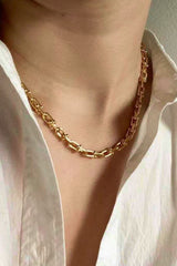 18K Stainless Steel U-Shape Chain Necklace - Kaaya Closet