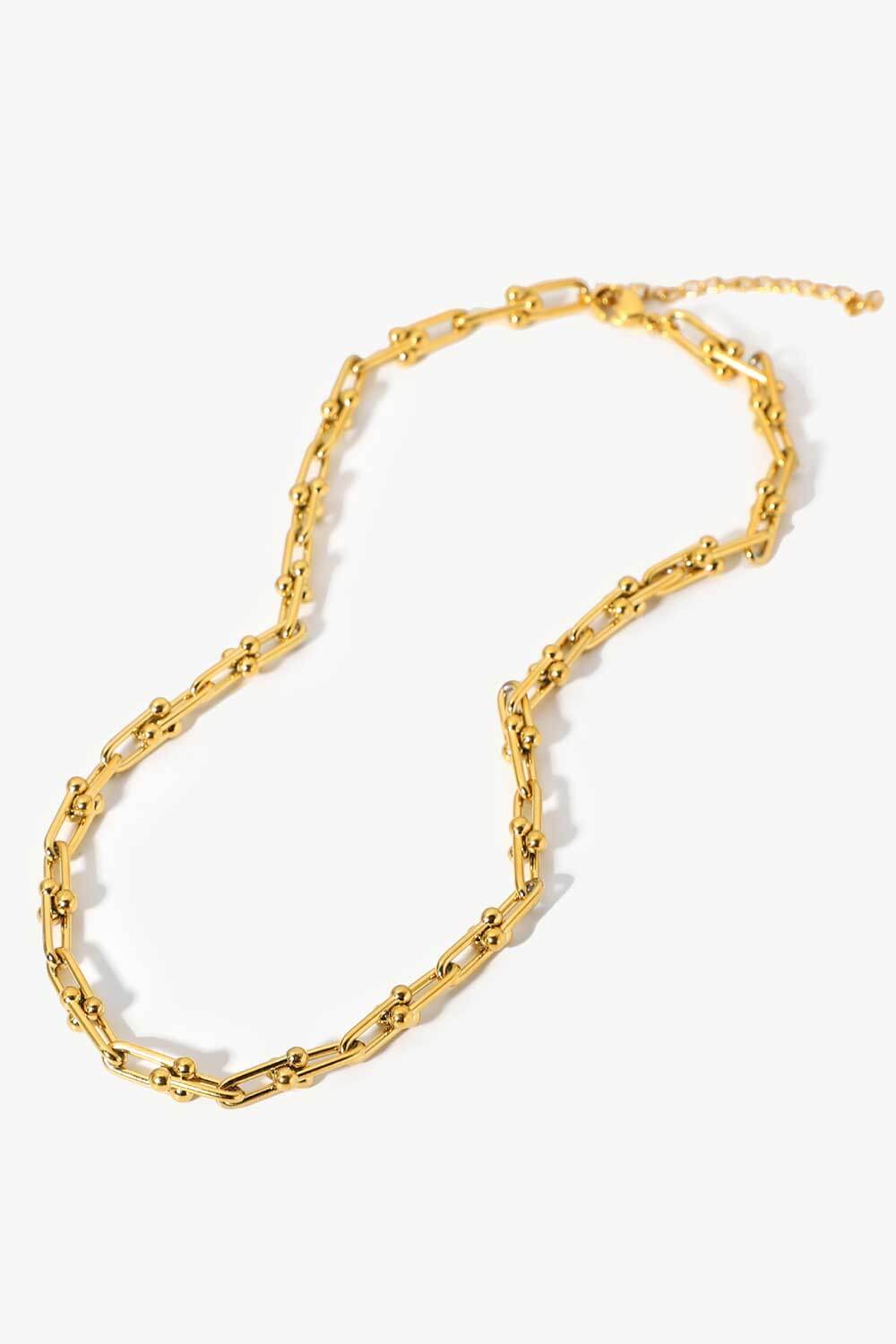 18K Stainless Steel U-Shape Chain Necklace - Kaaya Closet