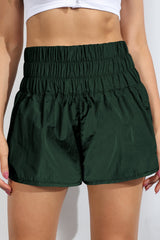 Breathable Smocked Sports Shorts