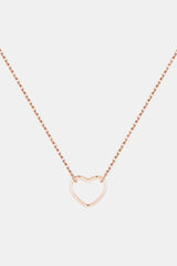 925 Sterling Silver Heart Shape Pendant Necklace - Kaaya Closet