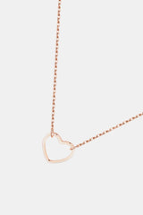 925 Sterling Silver Heart Shape Pendant Necklace - Kaaya Closet