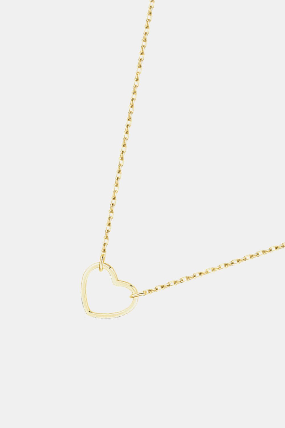 925 Sterling Silver Heart Shape Pendant Necklace - Kaaya Closet